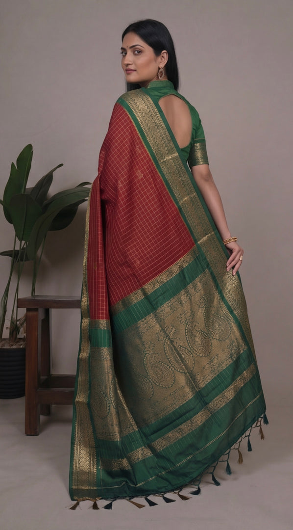 Aryamati - आर्यमति (Premium Handloom Gadwal Silk Cotton)