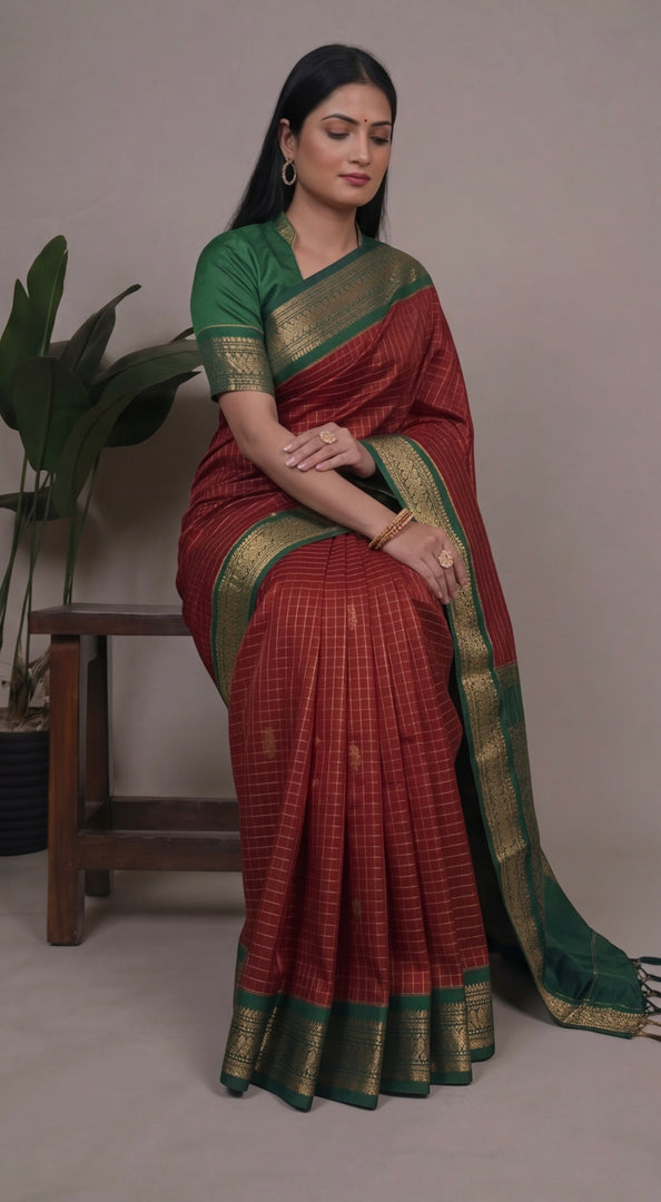 Aryamati - आर्यमति (Premium Handloom Gadwal Silk Cotton)