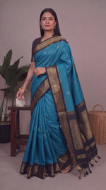 Load image into Gallery viewer, Brindavani - बृंदावनी (Premium Handloom Gadwal Silk Cotton)