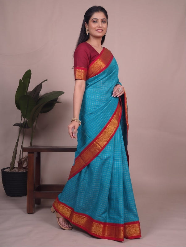 Nisa - ನಿಸಾ (Premium Handloom Checked Gadwal Silk Cotton)