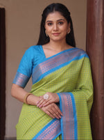 Load image into Gallery viewer, Aditya - आदित्य (Premium Handloom Checked Gadwal Silk Cotton)