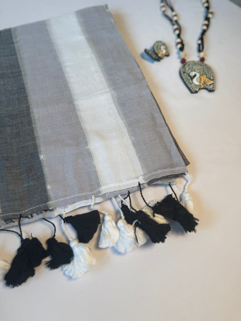 Grey Rainbow (Premium Khadi Handloom Cotton)