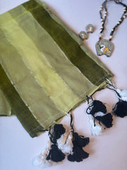 Green Rainbow (Premium Khadi Handloom Cotton)