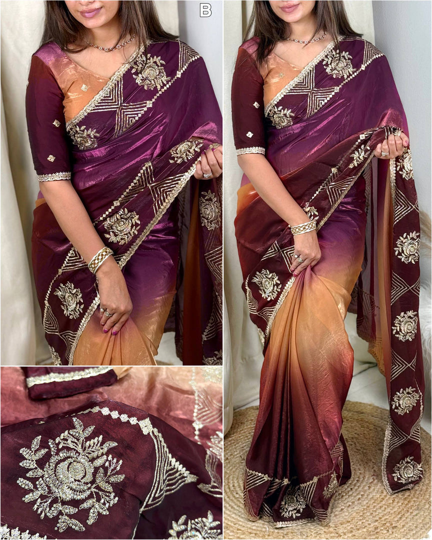 Himanshi (Premium Satin Saree)