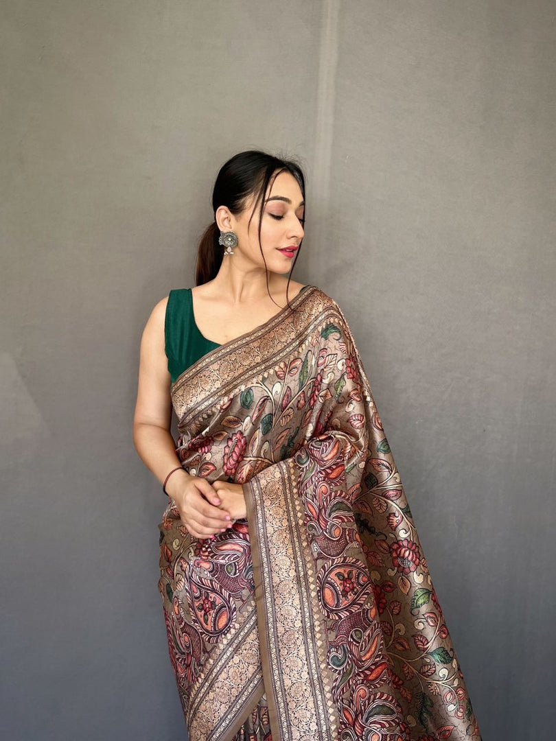 Diva (Premium Kalamkari Soft Silk)