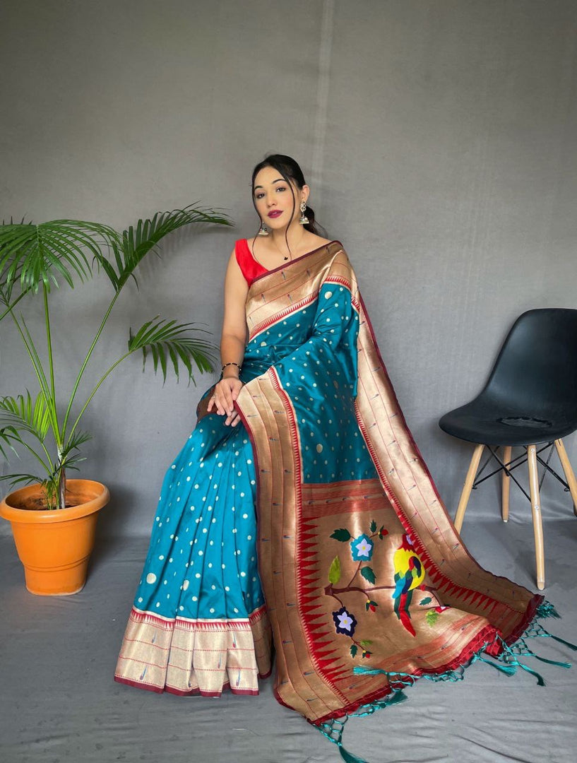 Ira (Premium Polka Paithani Silk)