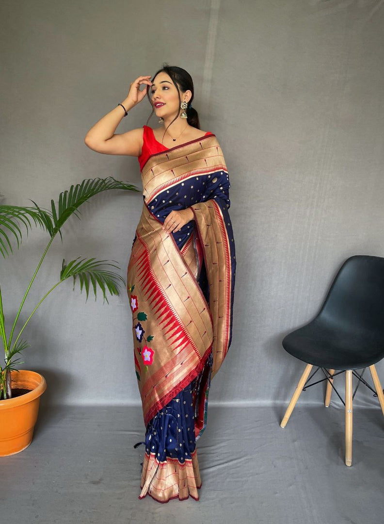 Ira (Premium Polka Paithani Silk)