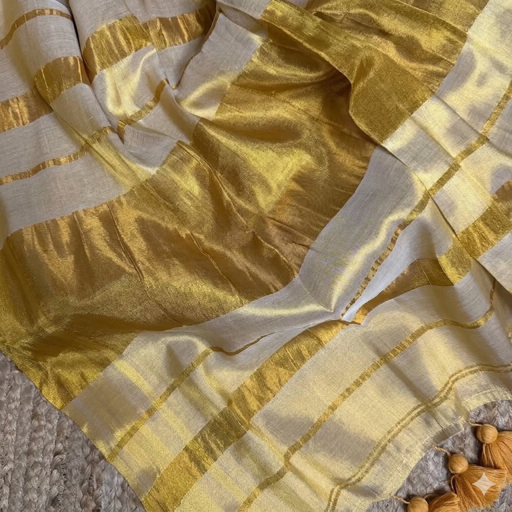 Kanakambika - കനകാംബിക (Premium Tissue Kerala Saree)