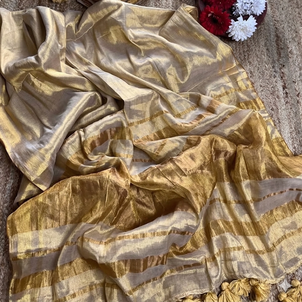 Kanakambika - കനകാംബിക (Premium Tissue Kerala Saree)