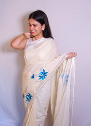 Neelakurinji - നീലക്കുറിഞ്ഞി (Traditional Onam Kasavu Saree)