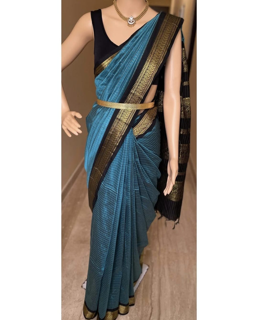 Kattam - കാട്ടം (Rare Colour Combo Handloom Gadwal Silk Cotton)