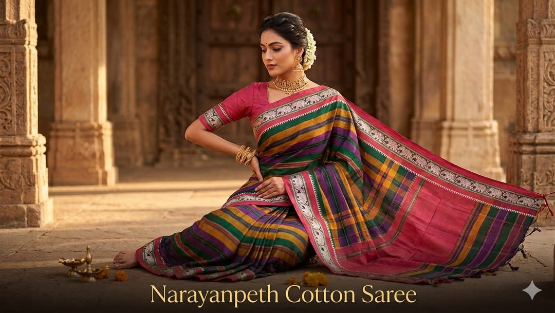 Multi-Coloured Narayanpet (Rare Colour Edition Handloom Soft Cotton)