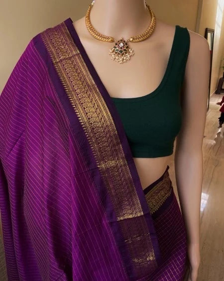 Yashika Checked - यशिका (Premium Checked Handloom Gadwal Silk Cotton)