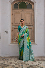 Load image into Gallery viewer, Multi-Colour  Banarasi Silk (Premium Quality Soft Silk)