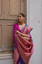 Load image into Gallery viewer, Multi-Colour  Banarasi Silk (Premium Quality Soft Silk)