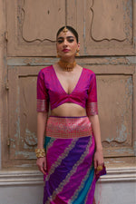 Load image into Gallery viewer, Multi-Colour  Banarasi Silk (Premium Quality Soft Silk)