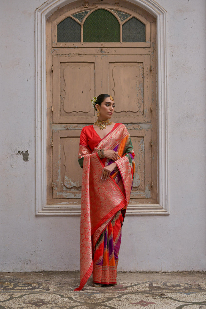 Multi-Colour  Banarasi Silk (Premium Quality Soft Silk)