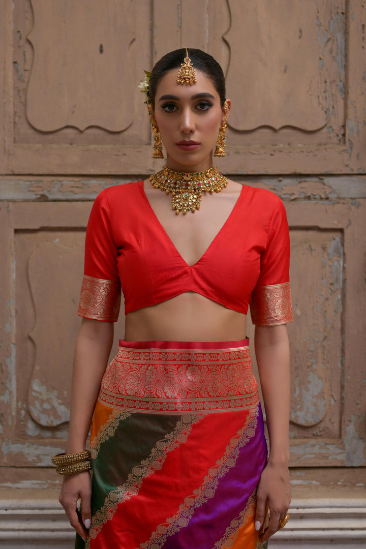 Multi-Colour  Banarasi Silk (Premium Quality Soft Silk)