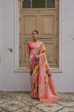 Load image into Gallery viewer, Multi-Colour  Banarasi Silk (Premium Quality Soft Silk)