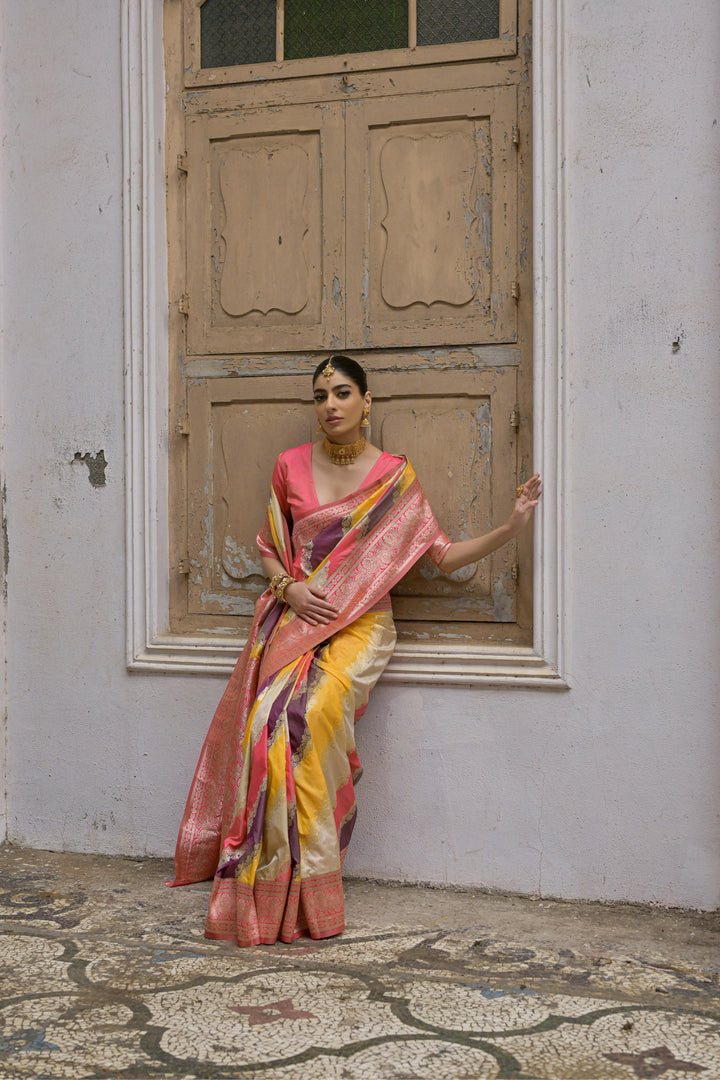 Multi-Colour  Banarasi Silk (Premium Quality Soft Silk)