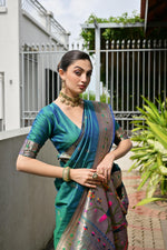 Load image into Gallery viewer, Banarasi Silk Paithani (Premium Banarasi Paithani Silk)