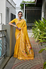 Load image into Gallery viewer, Banarasi Silk Paithani (Premium Banarasi Paithani Silk)