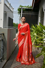 Load image into Gallery viewer, Banarasi Silk Paithani (Premium Banarasi Paithani Silk)