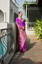 Load image into Gallery viewer, Banarasi Silk Paithani (Premium Banarasi Paithani Silk)