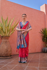 Load image into Gallery viewer, Banarasi Silk Paithani (Premium Quality Soft Silk)