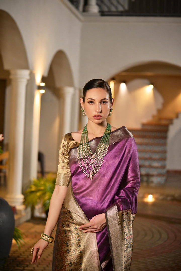 Tussar Madhubani Silk (Premium Quality Soft Silk)