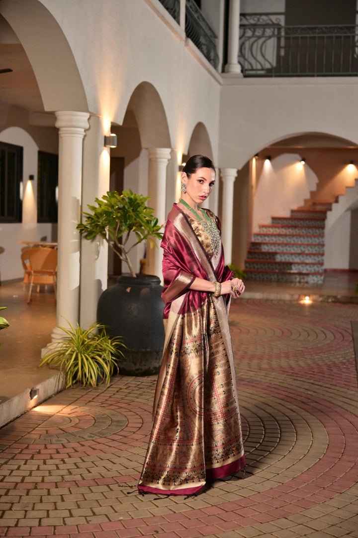 Tussar Madhubani Silk (Premium Quality Soft Silk)
