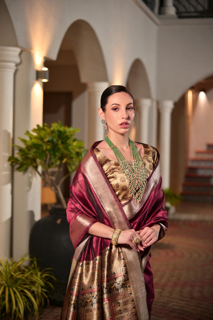 Tussar Madhubani Silk (Premium Quality Soft Silk)