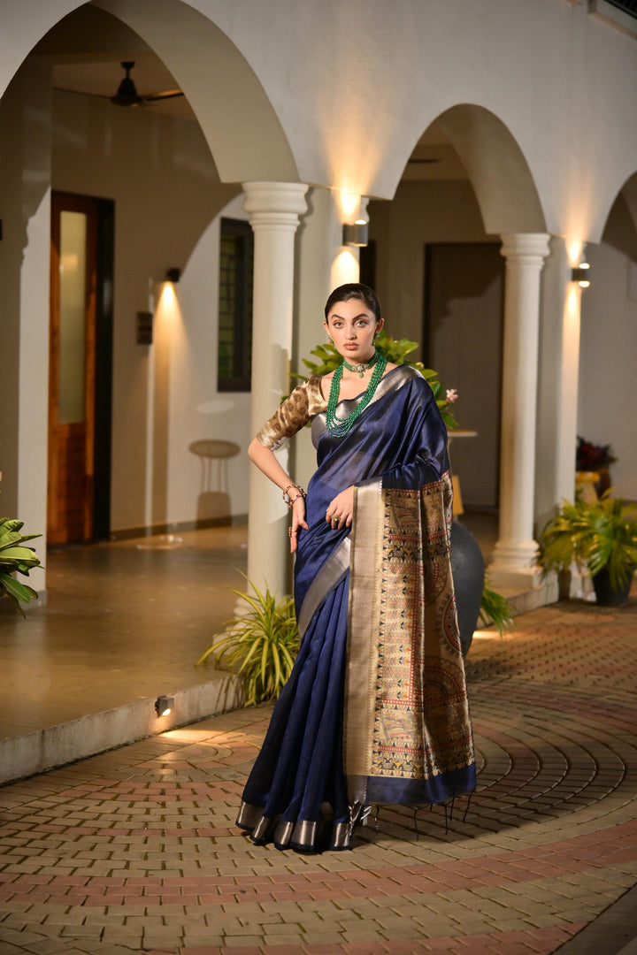 Tussar Madhubani Silk (Premium Quality Soft Silk)