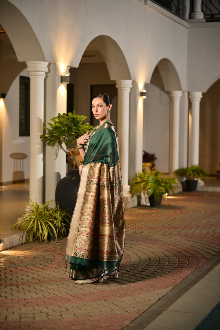 Tussar Madhubani Silk (Premium Quality Soft Silk)