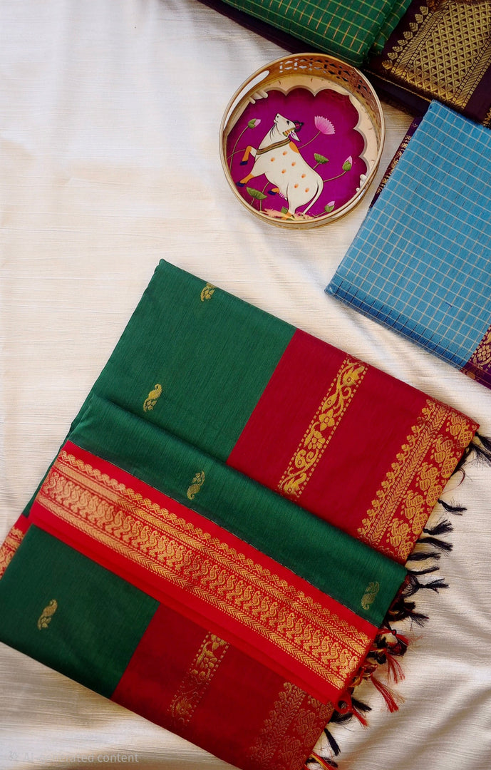 Devi - ദേവി (Premium Handloom Gadwal Silk Cotton)