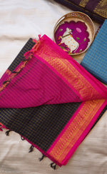 Load image into Gallery viewer, Jamandhi - జామంధి (Premium Handloom Checked Gadwal Silk Cotton)