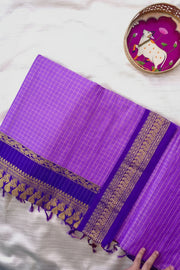 Chandra - சந்திரா (Premium Handloom Checked Gadwal Silk Cotton)