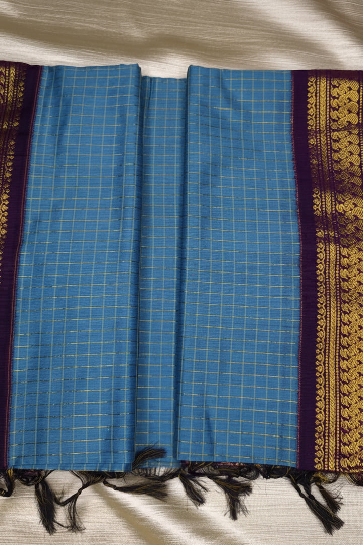 Hemangi - ಹೇಮಾಂಗಿ (Premium Handloom Checked Gadwal Silk Cotton)