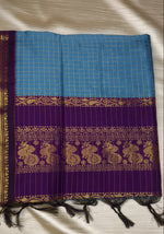 Load image into Gallery viewer, Hemangi - ಹೇಮಾಂಗಿ (Premium Handloom Checked Gadwal Silk Cotton)