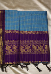 Hemangi - ಹೇಮಾಂಗಿ (Premium Handloom Checked Gadwal Silk Cotton)