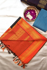 Load image into Gallery viewer, Dwijavanti - द्विजवंती (Premium Handloom Checked Gadwal Silk Cotton)