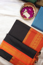 Load image into Gallery viewer, Dwijavanti - द्विजवंती (Premium Handloom Checked Gadwal Silk Cotton)
