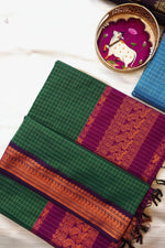 Load image into Gallery viewer, Arunangi - அருணாங்கி (Premium Handloom Checked Gadwal Silk Cotton)