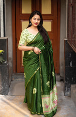 Load image into Gallery viewer, Hariyali (Premium Chanderi Cotton)

