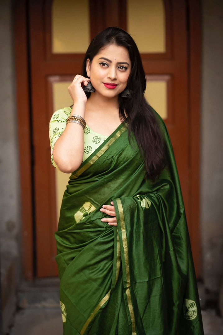 Hariyali (Premium Chanderi Cotton)