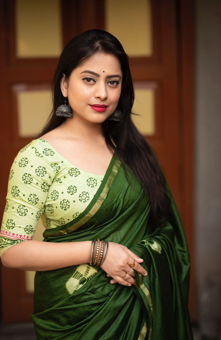 Hariyali (Premium Chanderi Cotton)