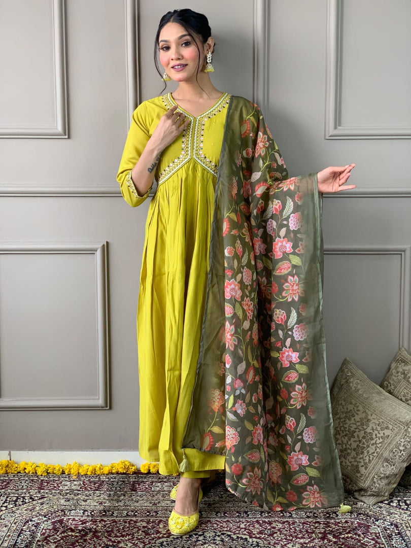 Lata ~ Kurti Suit Set