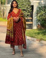 Load image into Gallery viewer, Alani ~ Maroon Kurti Set
