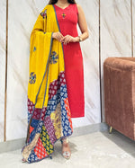 Load image into Gallery viewer, Surbhi ~ Yellow-Magenta Suit Set
