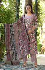 Load image into Gallery viewer, Jivika ~ Floral Kurti Set
